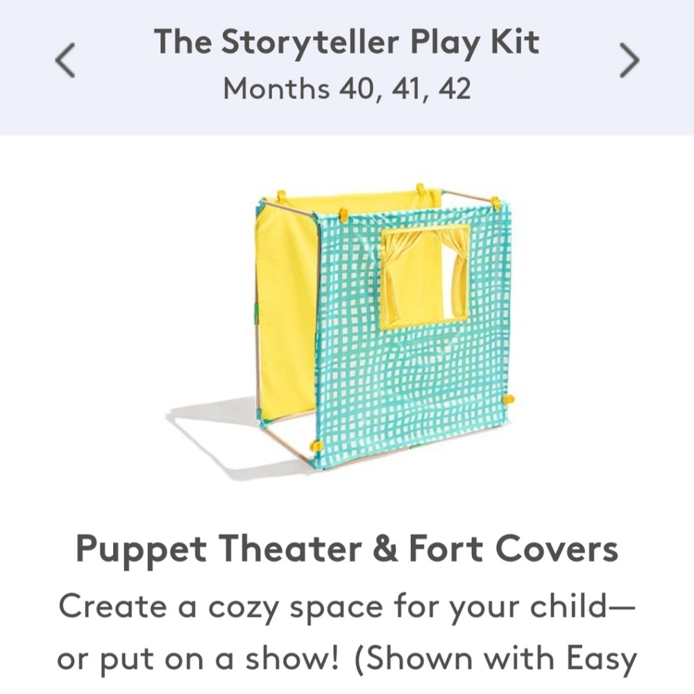 Lovevery puppet theater and fort